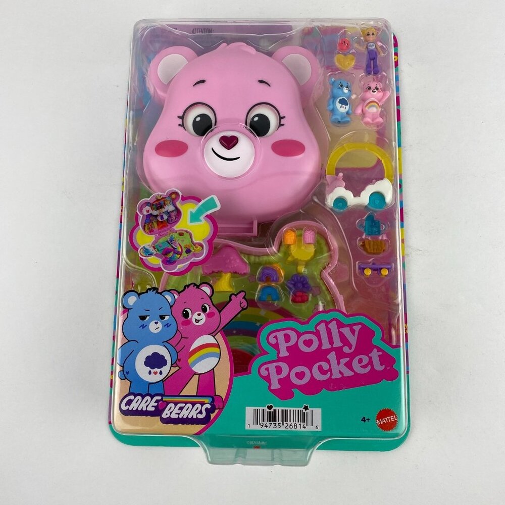 Mattel Polly Pocket Happy Colorful Planet Compact Playset Girls Pretend Play